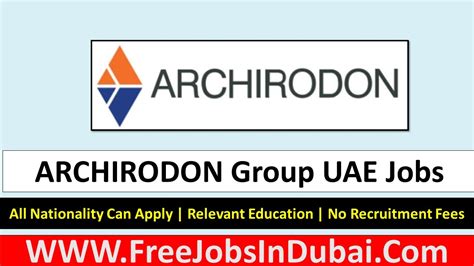 archirodon construction company new vacancy.